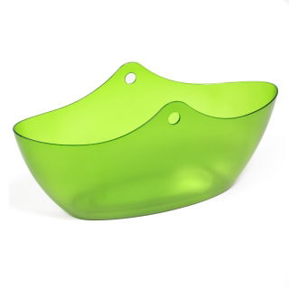 Osłonka na dwa storczyki Wena - 35 cm - zielona transparentna