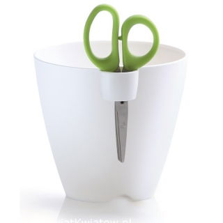 Doniczka do ziół okrągła Limes Uno - śr. 15 cm - biała