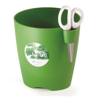 Doniczka do ziół okrągła Limes Uno - śr. 13 cm - oliwka