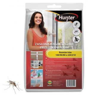 Zasłona magnetyczna przeciw owadom - czarna - 160 x 220 cm - Hunter