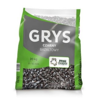Grys bazaltowy czarny - 11-16 mm - 20 kg