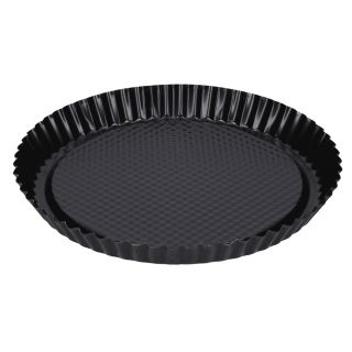 Forma okrągła do pieczenia z warstwą nieprzywierającą - czarna - śr. 27,5 cm - doskonała do tarty lub innych ciast