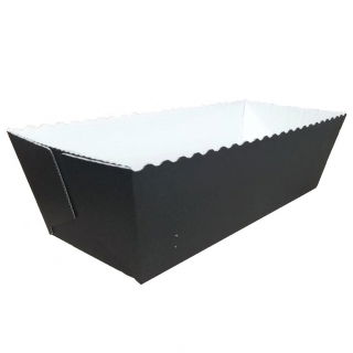 Foremka papierowa do pieczenia Easy Bake - prostokątna - 20,3 x 7,6 x 6,2 cm - czarno-biała