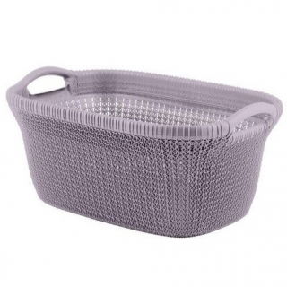 Kosz na pranie Knit - 40 litrów - jasnofioletowy