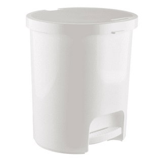 Kosz na śmieci otwierany nogą - 25 litrów - biały