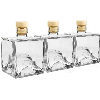 Butelki do nalewek, syropów, soków, które można przechowywać jedna na drugiej - Bruno - 250 ml - 3 szt.