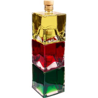 Butelki do nalewek, syropów, soków, które można przechowywać jedna na drugiej - Bruno - 250 ml - 3 szt.