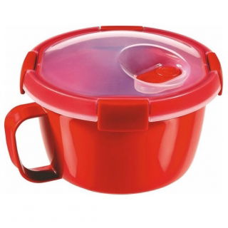 Pojemnik okrągły do mikrofali - Micro-Wave Noodles - 0,9 l - czerwony