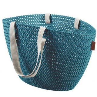 Koszyk, torba na zakupy Emily Knit - niebieski