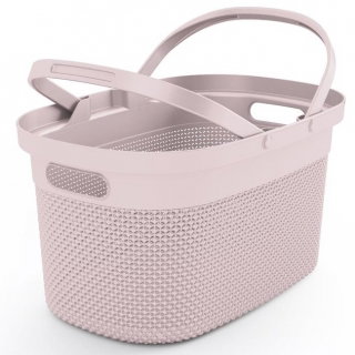 Koszyk owalny na zakupy Filo - 21 litrów - różowy