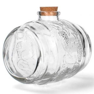 Ozdobna beczułka na nalewki z korkiem - 750 ml