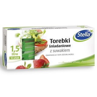 Torebki śniadaniowe z suwakiem - 1,5 l - box - 16 szt.