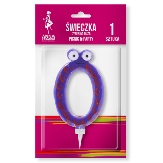 Świeczka cyferka Duża 0