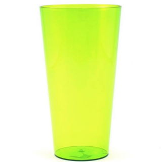 Osłonka wysoka z wkładem Vulcano Tube - 20 cm - zielona transparentna + pistacjowy wkład