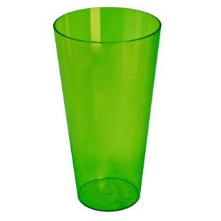 Osłonka wysoka z wkładem Vulcano Tube - 15 cm - zielona transparentna + pistacjowy wkład