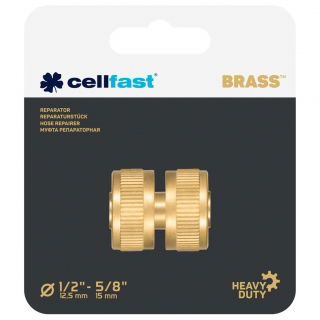 Reparator mosiężny, złączka, łącznik węży BRASS - 1/2" - CELLFAST