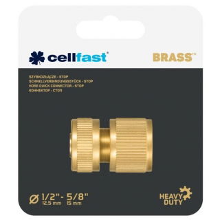 Szybkozłącze mosiężne, stop BRASS - 1/2" - CELLFAST