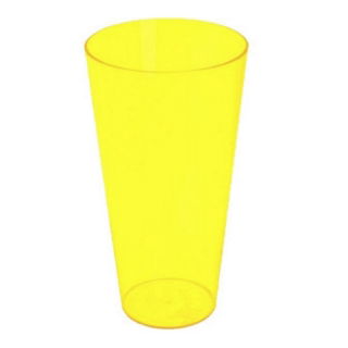 Osłonka wysoka z wkładem Vulcano Tube - 20 cm - żółta transparentna + czarny wkład