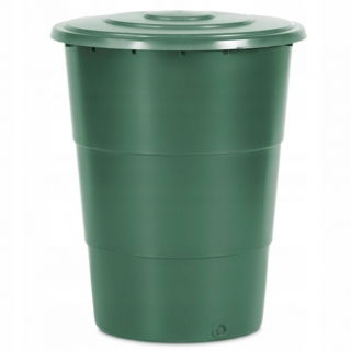 Zbiornik na deszczówkę z podstawą, kranem, zbieraczem wody i uzdatniaczem - Eco Tank - 200 l - zielony leśny - DOSTAWA GRATIS!