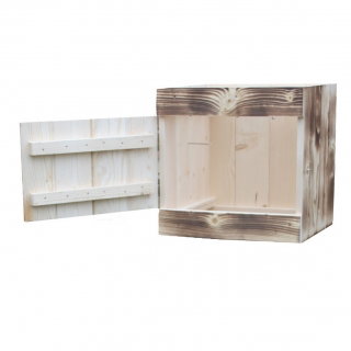 Dodatkowa komora do wędzarni ogrodowej drewnianej - 50 x 50 x 60 cm - opalana