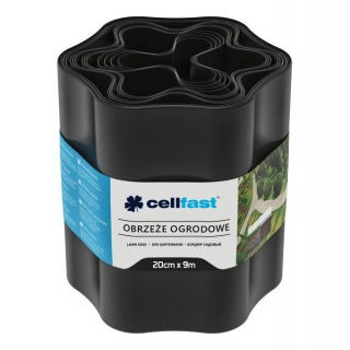 Obrzeże trawnikowe czarne - 20cm, 9m - CELLFAST