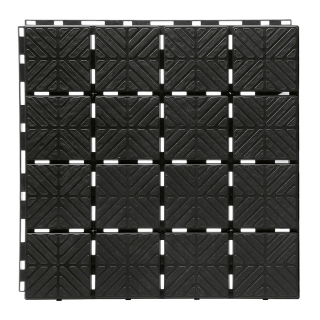 Kratka, moduł chodnikowo-podłogowy - na balkony, tarasy i do ogrodu -  EASY SQUARE - czarny - 1,5 m²