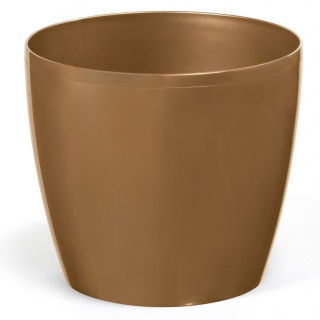 Osłonka okrągła Magnolia - 15,5 cm - złota