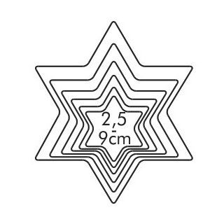 Wykrawacz gwiazdka - DELICIA -  6 szt.