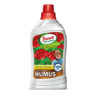 Nawóz organiczno-mineralny z humusem - do pelargonii - Pro Natura - Florovit - 1 litr