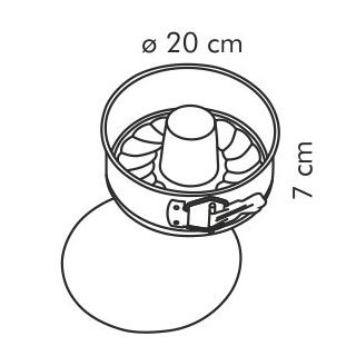 Forma na tort i babkę - rozkładana - DELÍCIA - śr. 20 cm