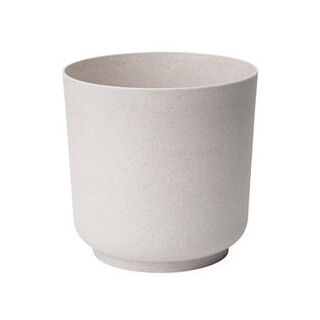 Doniczka z domieszką drewna - Satina Eco - 17 cm - biała