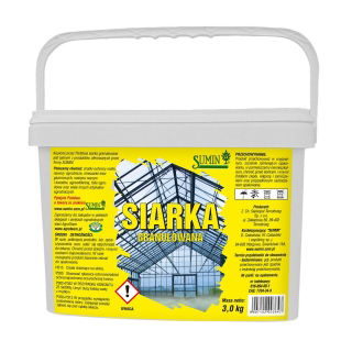 Siarka granulowana - do zakwaszania gleby i gazowania szklarni - 3 kg