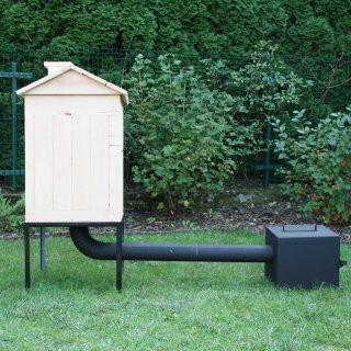 Wędzarnia ogrodowa z olchy - 50 x 50 x 70 cm - surowa