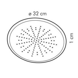 Forma na pizzę perforowana - DELÍCIA - śr. 32 cm