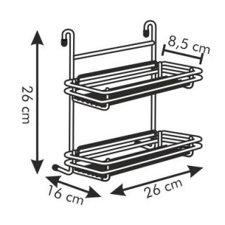 Półeczka dwupiętrowa - MONTI - 26 cm