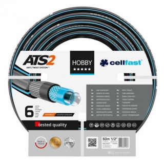 Wąż ogrodowy HOBBY ATS2 - 1/2", 50m - 6-warstwowy, najbardziej wytrzymały - CELLFAST