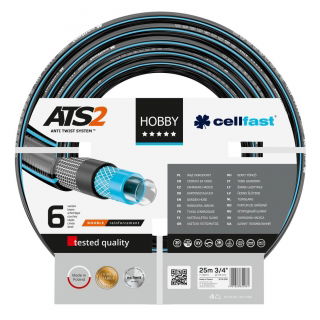 Wąż ogrodowy HOBBY ATS2 - 3/4", 25m - 6-warstwowy, najbardziej wytrzymały - CELLFAST