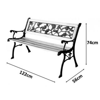 Ławka ogrodowa - 122 x 56 x 74 cm - wzór 1