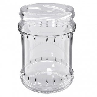 Słoiki zakręcane szklane na miód - fi 82 - 500 ml z zakrętkami - "Pszczoła na czarnym tle" - 8 szt.
