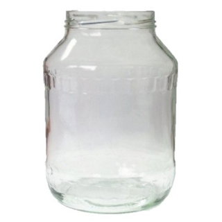 Słoje zakręcane szklane, słoiki - fi 100 - 2,65 l + zakrętki białe - 16 szt.