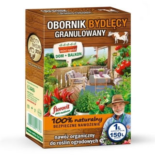 Obornik bydlęcy granulowany - 100% ekologiczny - Florovit - 1 litr