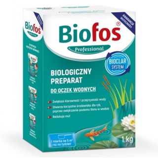 Preparat do oczek wodnych - klaruje wodę, redukuje muł, natlenia wodę - BioFos - 1 kg