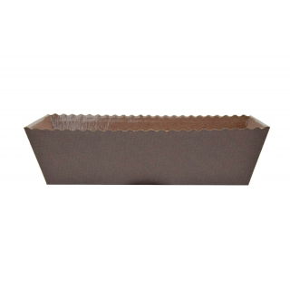 Foremka papierowa do pieczenia Easy Bake - prostokątna - 20,2 x 6,8 x 6,2 cm - brązowa - 20 szt.