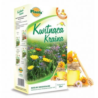 Kwietna kraina - Rośliny miododajne - gotowa mieszanka kwiatów i ziół do wysiewu prawdziwej łąki kwiatowej