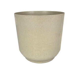 Doniczka z domieszką drewna - Satina Eco - 15 cm - platyna