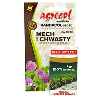 Randacol - bez glifosatu - zwalcza chwasty i mech na chodnikach i podjazdach - 25 ml