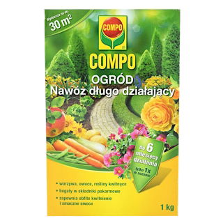 Nawóz długo działający do ogrodu - do 6 miesięcy - Compo - 1 kg