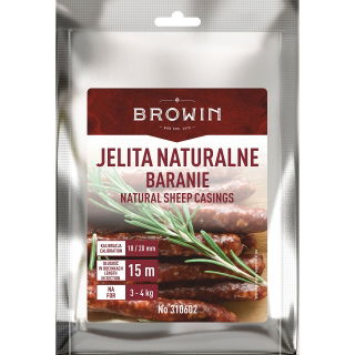 Jelita naturalne baranie do frankfurterek i kabanosów - kaliber 18/20mm - 15m