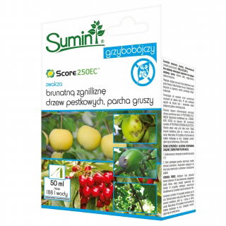Score 250 EC - środek grzybobójczy. Zwalcza brunatną zgniliznę drzew pestkowych - Sumin - 50 ml