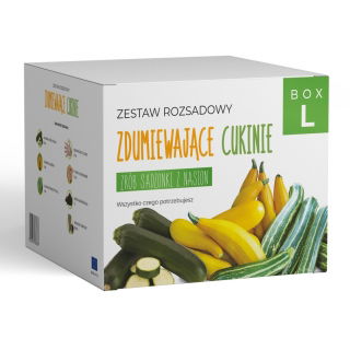 Zestaw rozsadowy 'Zdumiewające cukinie' - zrób sadzonki z nasion - Box L